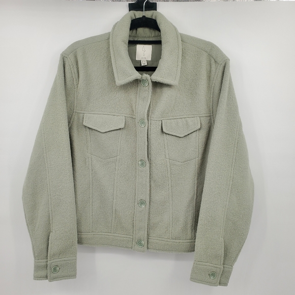 Joie Jackets & Blazers - ♧♧ Joie Fuzzy Sage Green Trucker Style Jacket  Size XL